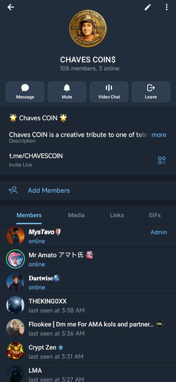 Chaves Coin community — admin role