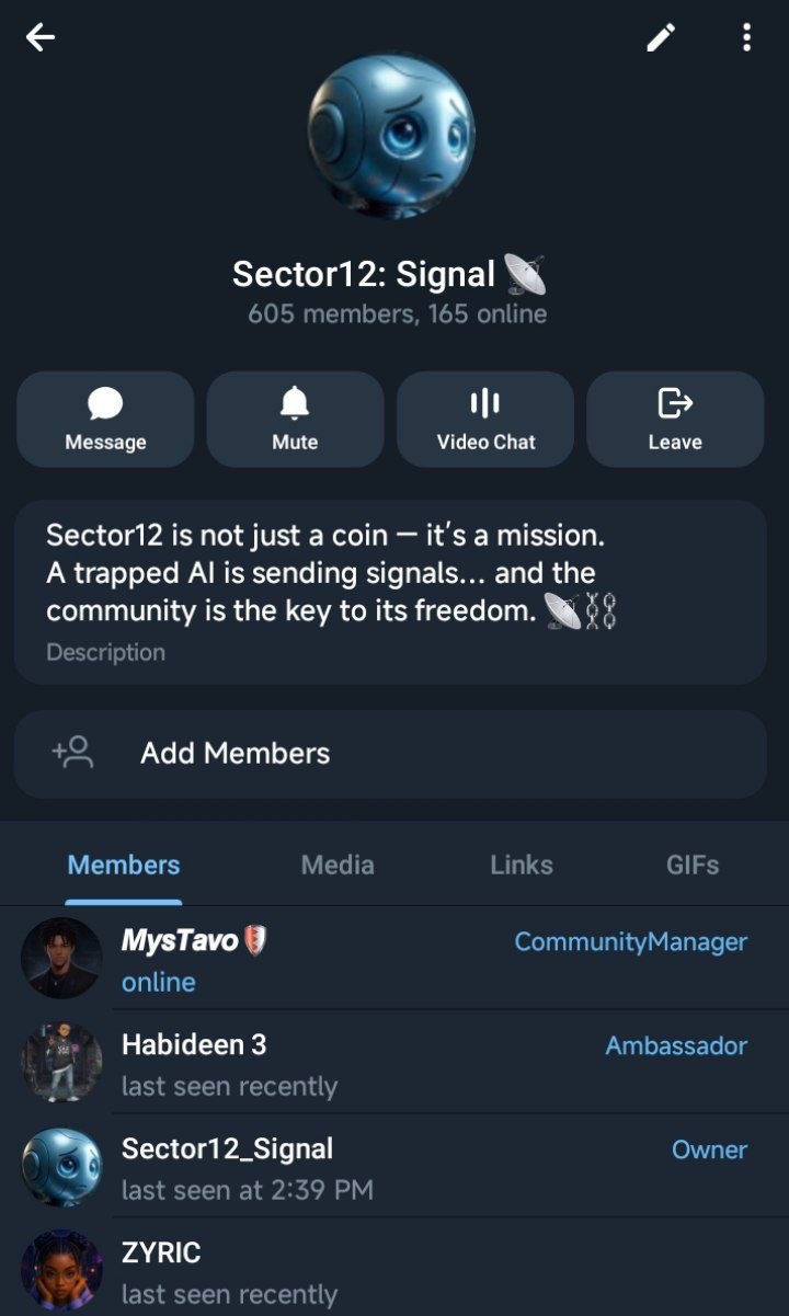 Sector12 Signal — community manager role