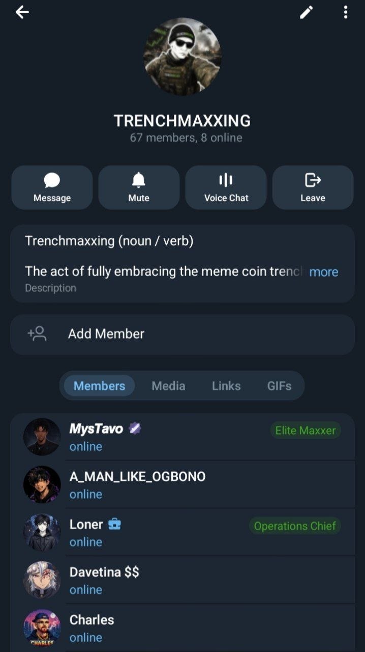 Trenchmaxxing community — elite maxxer role
